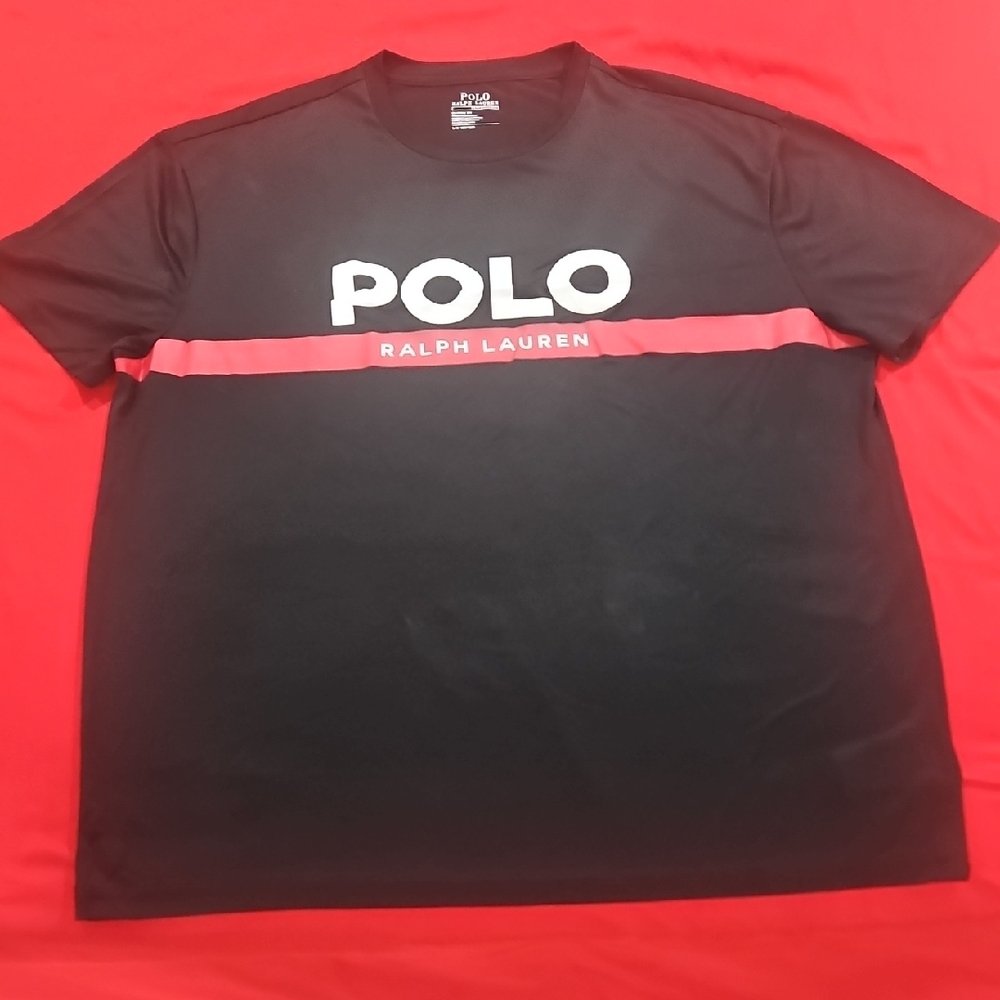 Polo by Ralph Lauren Black and Red Short Sleeve Tee